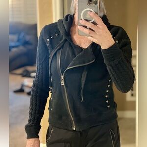 Free People 
Size small 
Zip up hoodie 
Black